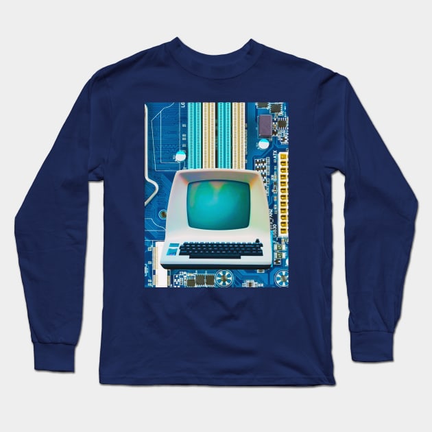 Computer World Long Sleeve T-Shirt by TJWDraws